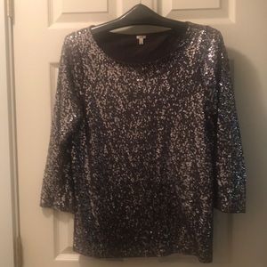 Sequined J. Crew dressy top